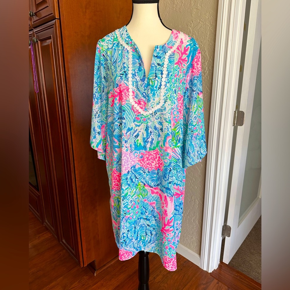 NWOT Lily Pulitzer ‘Delancey’ Spring multi color dress Size L